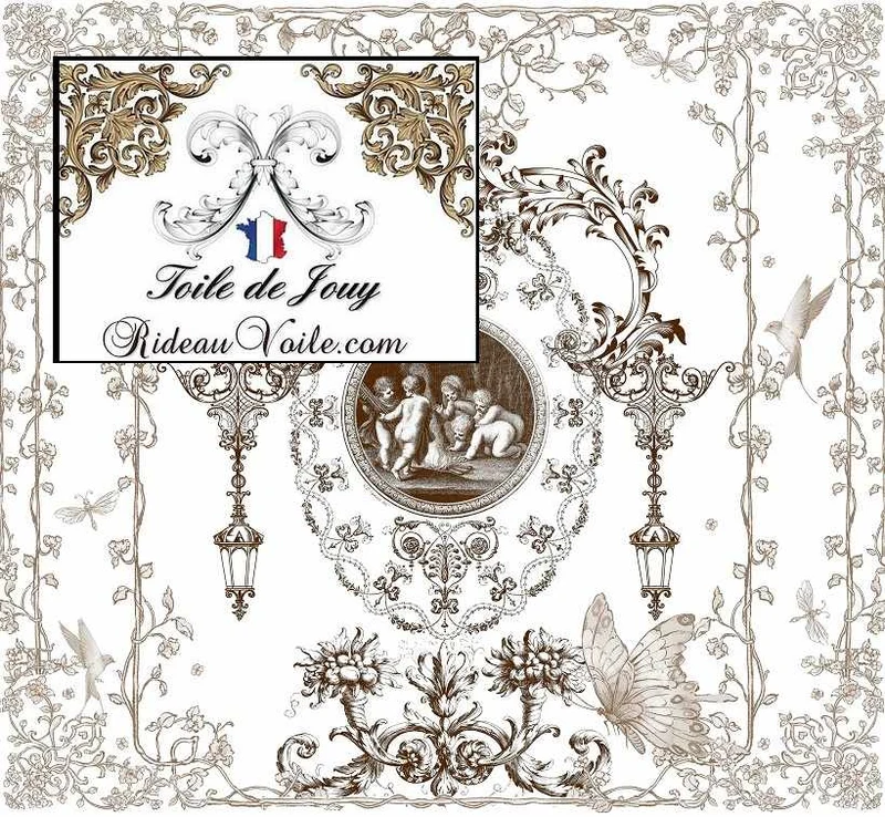 Toile de Jouy tissu ameublement Architecte intérieur Hôtel Restaurant Appartement décoration