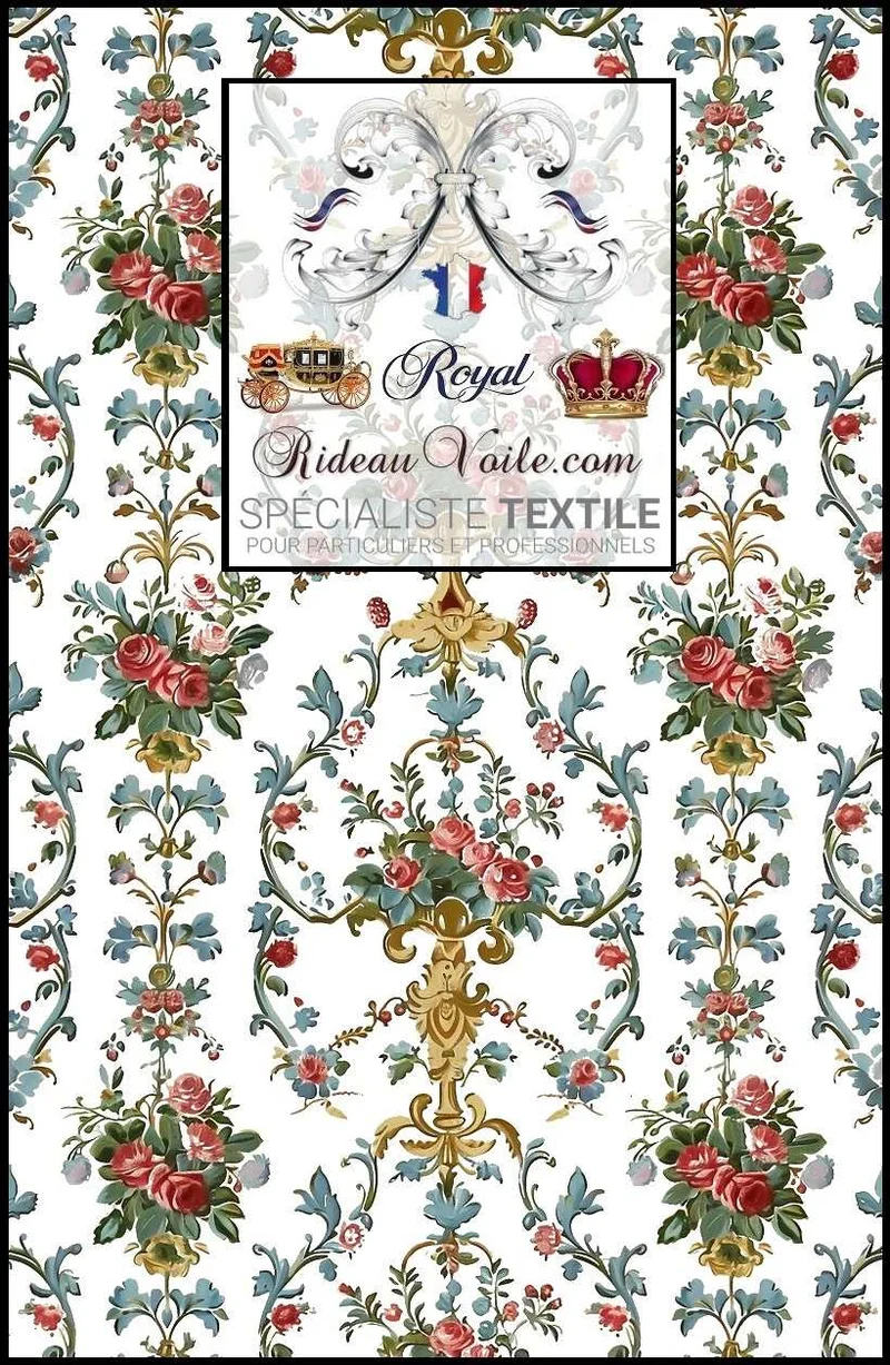 Tissu ameublement Ignifugé Rococo Vintage Créateurs Architecte d'intérieur Rénov' Paris