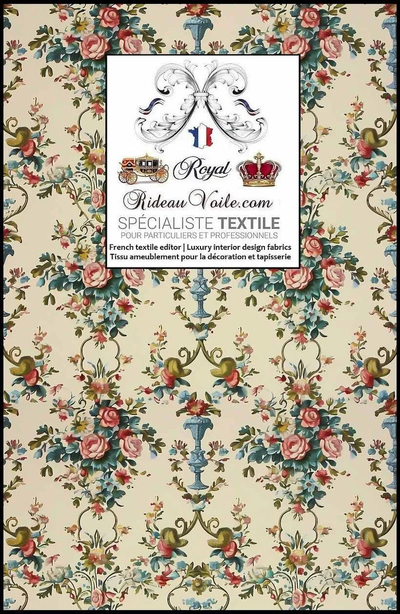 Architecture Rococo Tissu ameublement Classique ancien Baroque intérieur IGNIFUGE M1