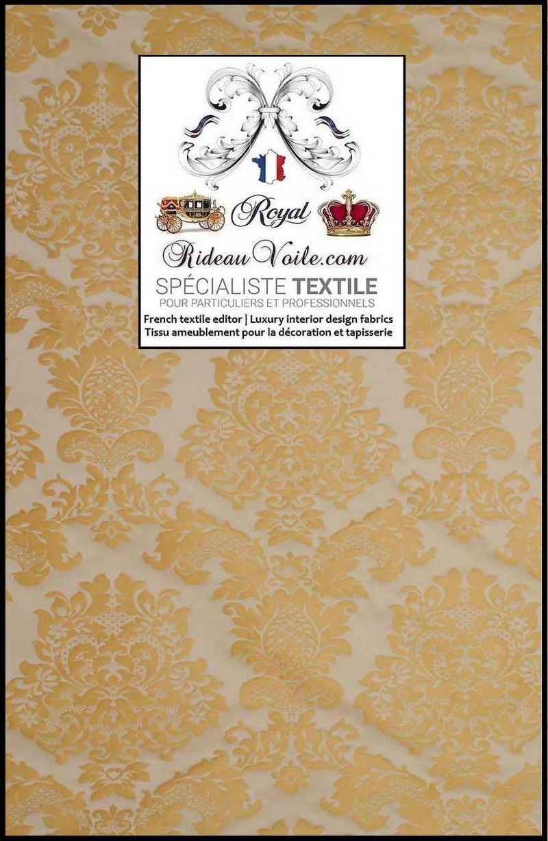 Tissu ameublement 🔥 intérieur mètre Jacquard Baroque Damask ignifuge Tapisserie Damasco