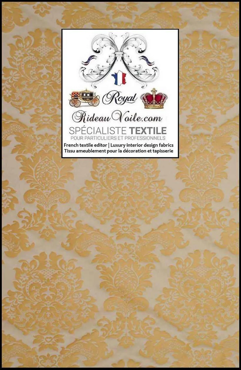 Architecte décoration intérieur Jacquard Baroque rideau Tapisserie Damasco Or
