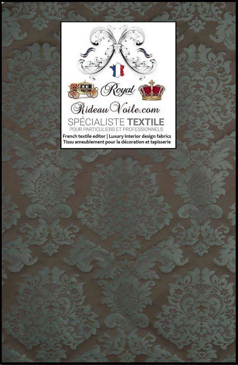 Architecte intérieur Jacquard 🔥 Baroque rideau Tapisserie tissu Damasco ignifuge