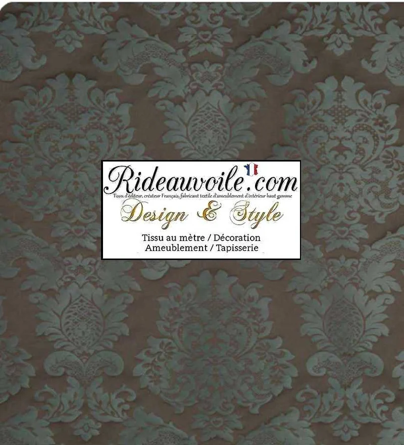 Architecte intérieur Jacquard 🔥 Baroque rideau Tapisserie tissu Damasco ignifuge