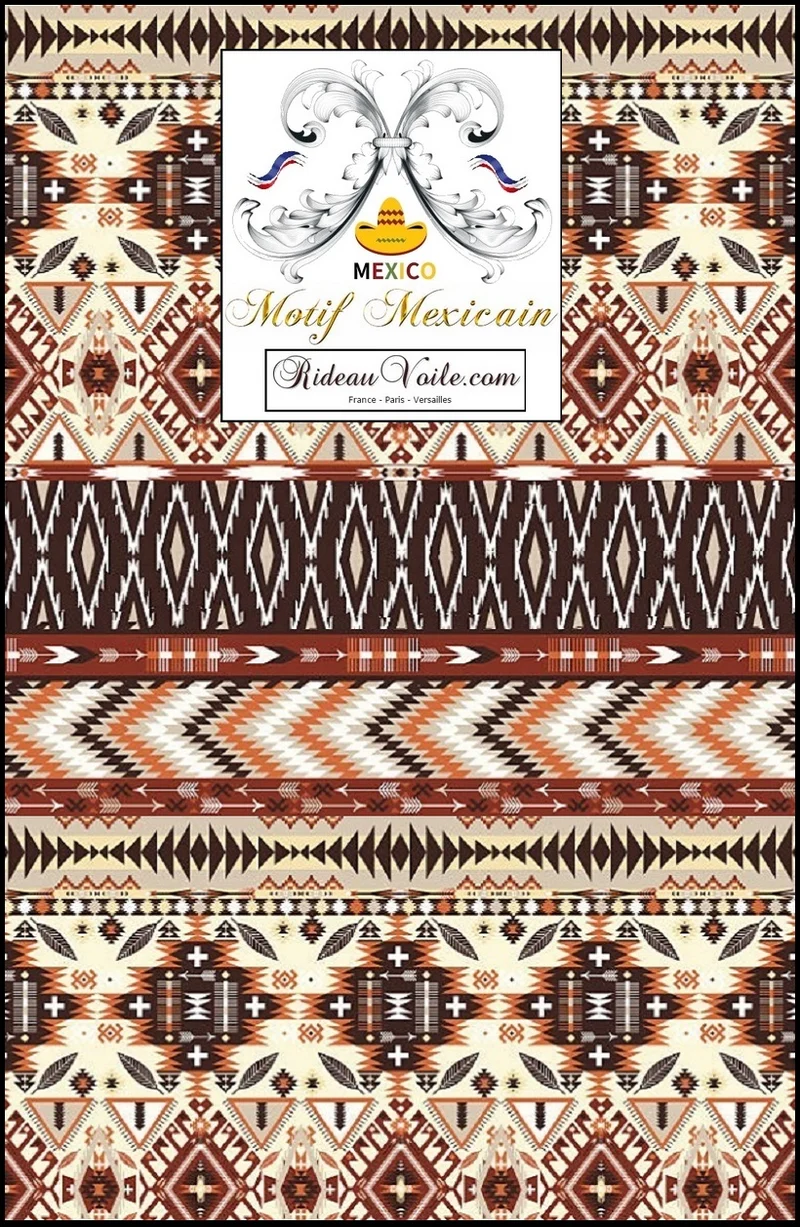 Architecte décoratrice d'intérieur Aztec tissu ameublement motifs kilim mètre