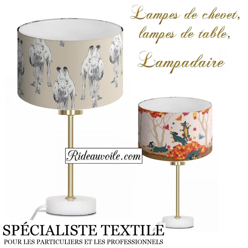 Accessoires Pied de lampe marbre et Or luminaire lampadaire abat-jour à poser