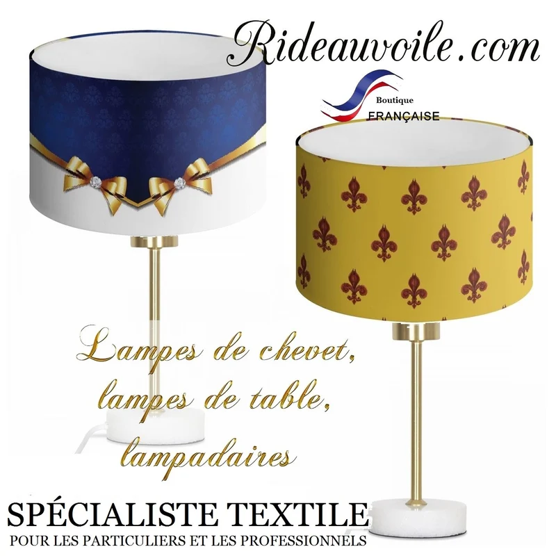 Accessoires Pied de lampe marbre et Or luminaire lampadaire abat-jour à poser