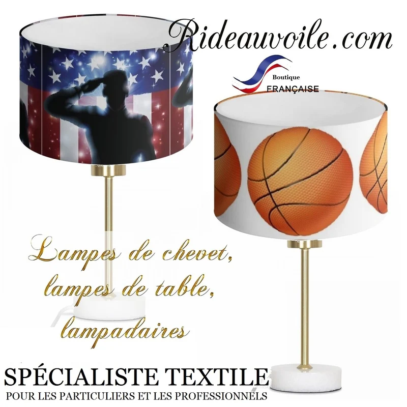 Accessoires Pied de lampe marbre et Or luminaire lampadaire abat-jour à poser