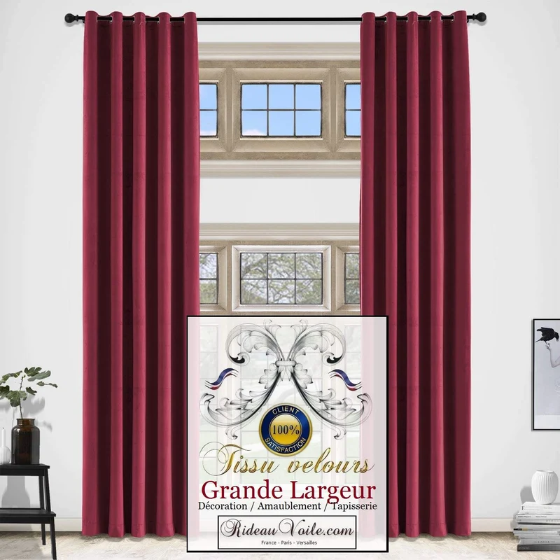 Velours grande largeur mètre ameublement déco d'intérieur rideau sur mesure