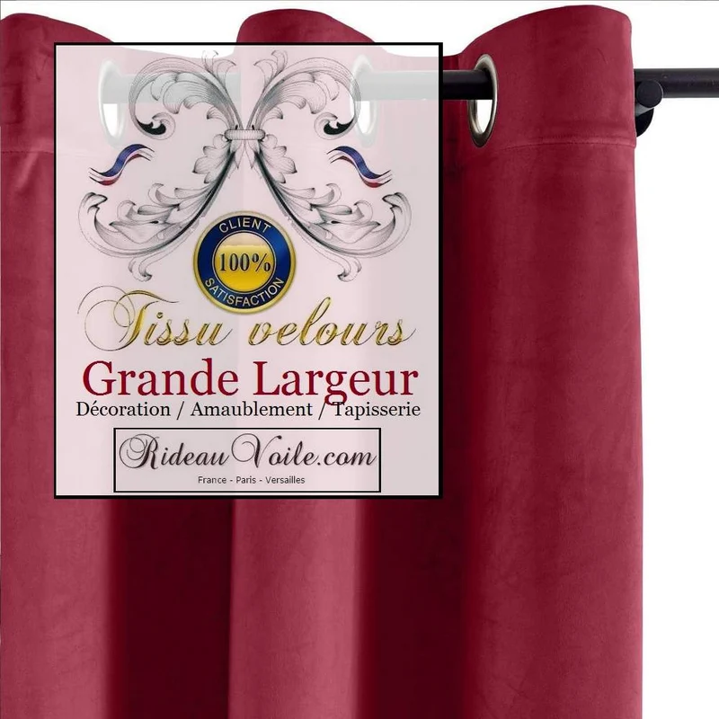 Velours grande largeur mètre ameublement déco d'intérieur rideau sur mesure