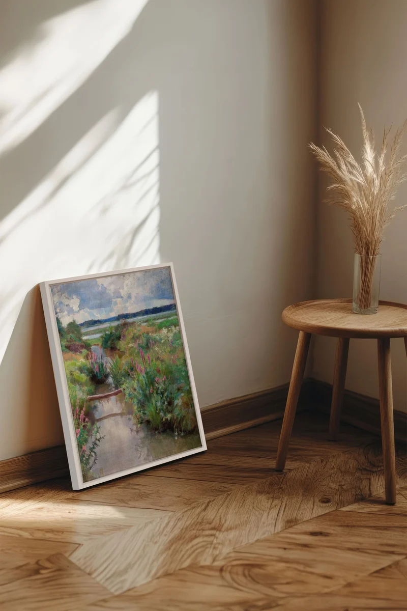 DOUCE RIVIÈRE, Oeuvre sur toile étirée