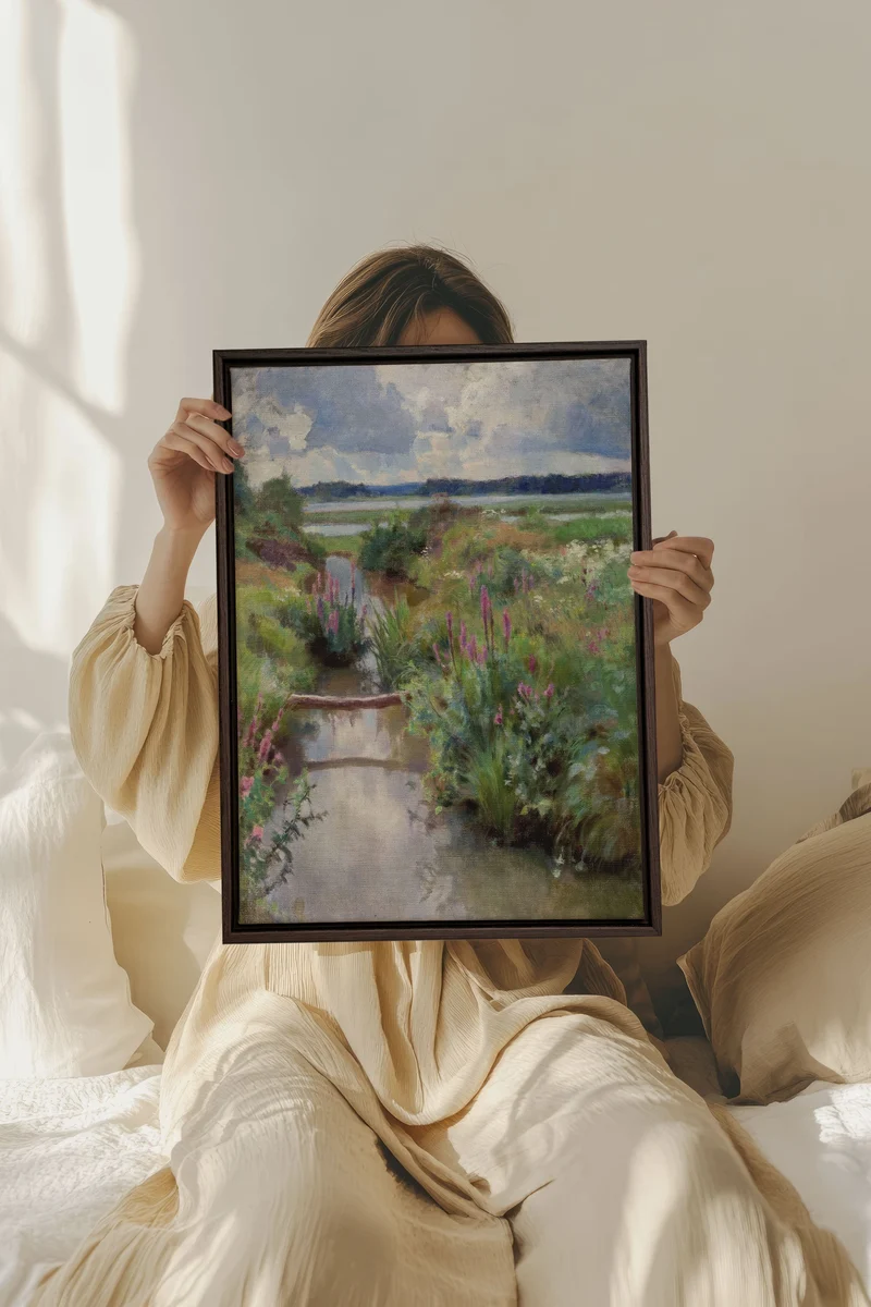 DOUCE RIVIÈRE, Oeuvre sur toile étirée