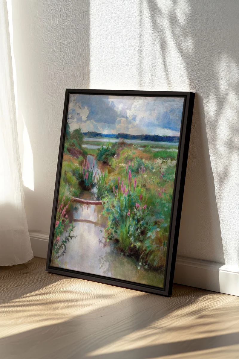 DOUCE RIVIÈRE, Oeuvre sur toile étirée