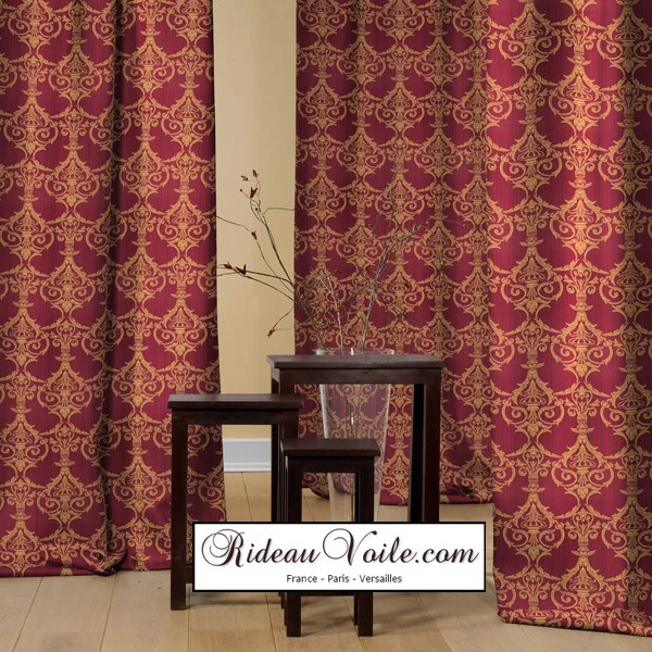 French fabrics jacquard upholsterer interior Tissu Baroque damasco ameublement mètre