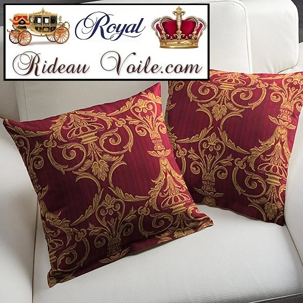 French fabrics jacquard upholsterer interior Tissu Baroque damasco ameublement mètre