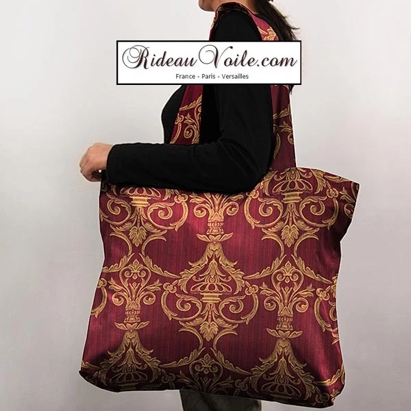 French fabrics jacquard upholsterer interior Tissu Baroque damasco ameublement mètre