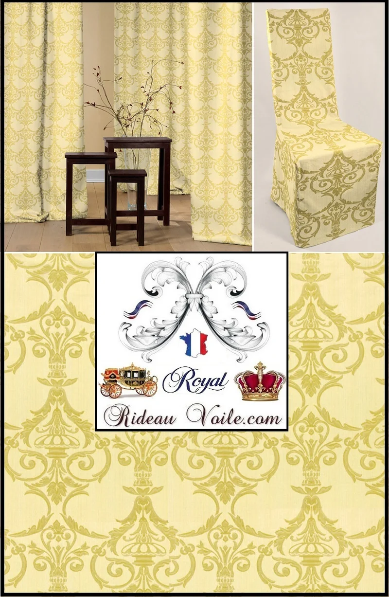 Tissu Jacquard Baroque ornement florale tissu ameublement mètre rideau Rideauvoile