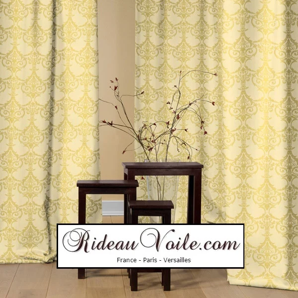 Tissu Jacquard Baroque ornement florale tissu ameublement mètre rideau Rideauvoile