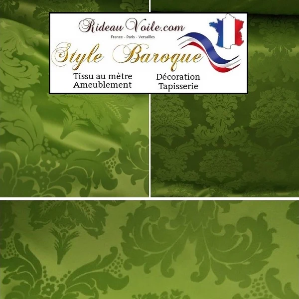 Rideauvoile jacquard ameublement tissu Damasco Baroque mètre rideau mur siège