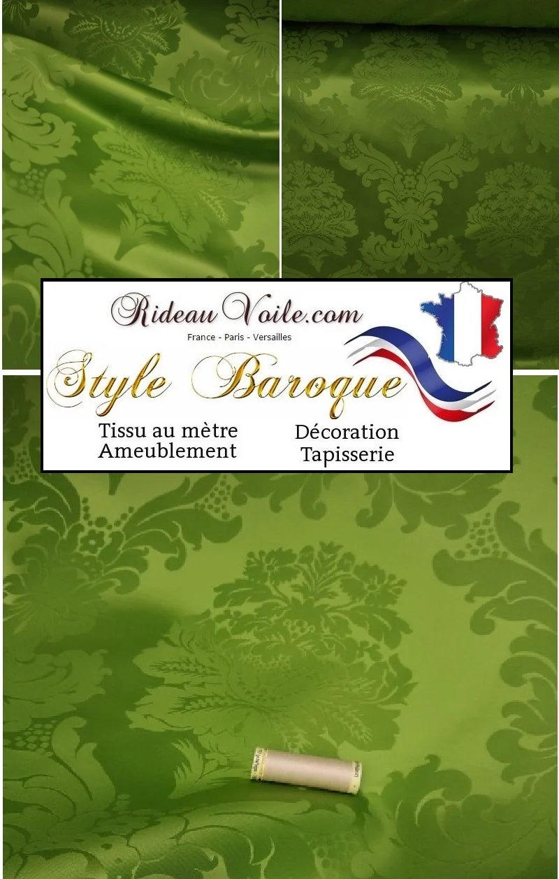 Rideauvoile jacquard ameublement tissu Damasco Baroque mètre rideau mur siège