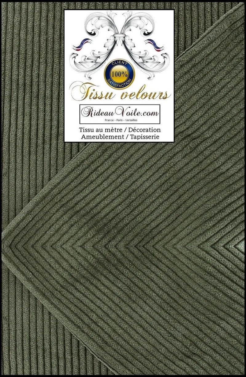 Velours kaki côtelé mètre tissu ameublement sur mesure fenêtre Rideaux store