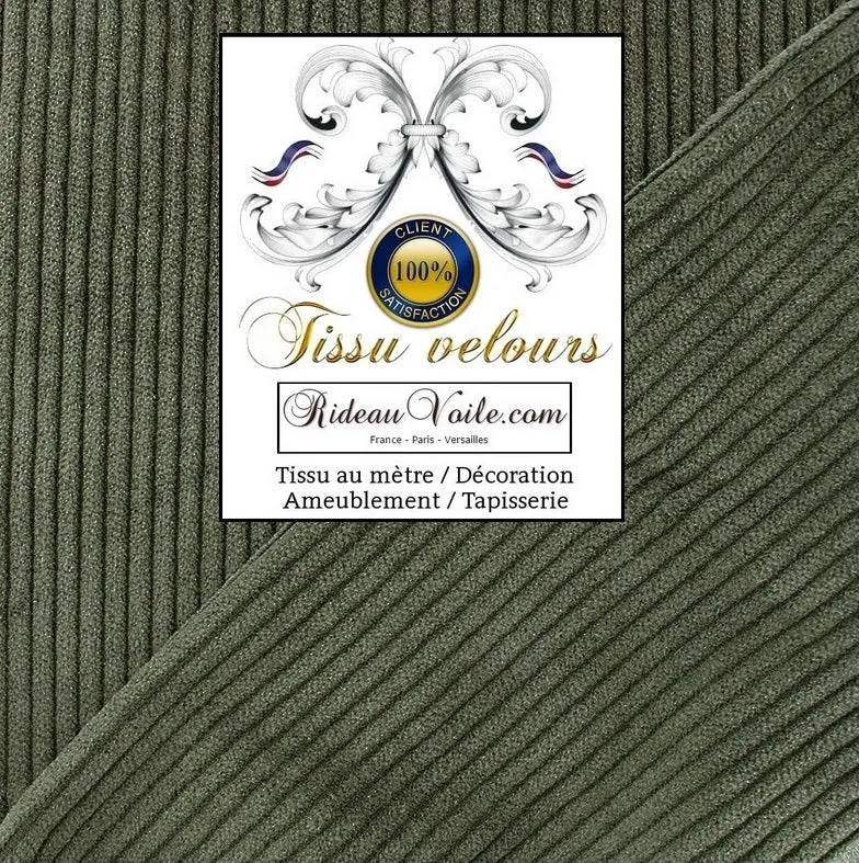 Velours kaki côtelé mètre tissu ameublement sur mesure fenêtre Rideaux store