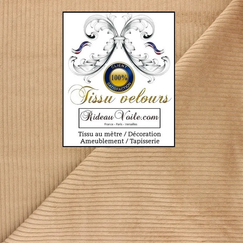 Rideaux store Velours beige côtelé mètre tissu ameublement sur mesure fenêtre