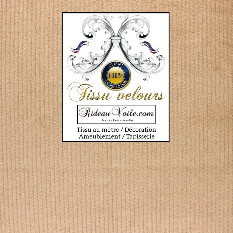 Rideaux store Velours beige côtelé mètre tissu ameublement sur mesure fenêtre