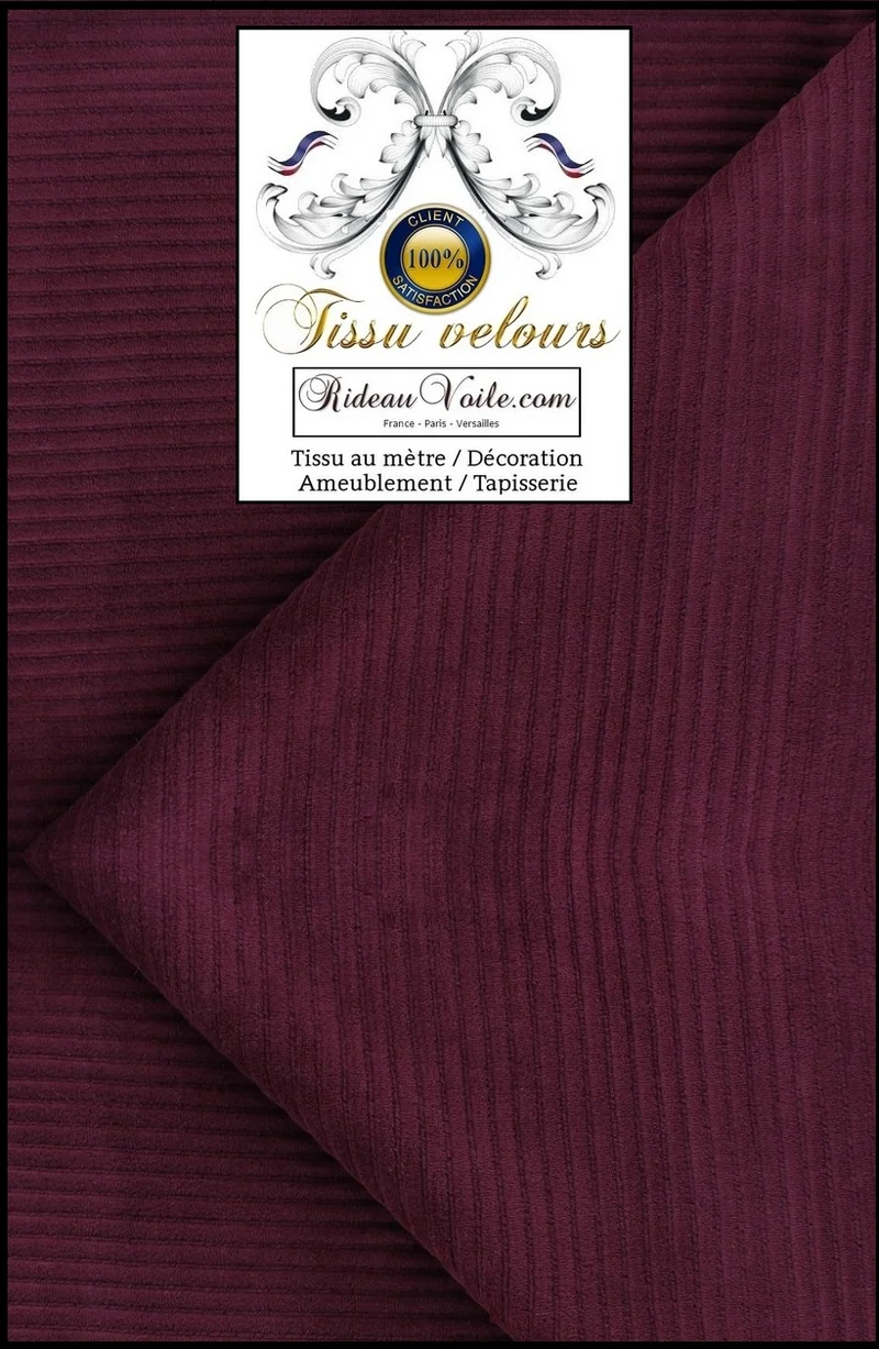 Rideauvoile marché du Tissu velours côtelé violet au mètre rideau store ameublement