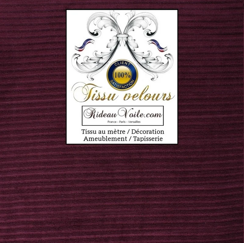 Rideauvoile marché du Tissu velours côtelé violet au mètre rideau store ameublement