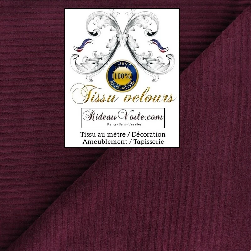 Rideauvoile marché du Tissu velours côtelé violet au mètre rideau store ameublement