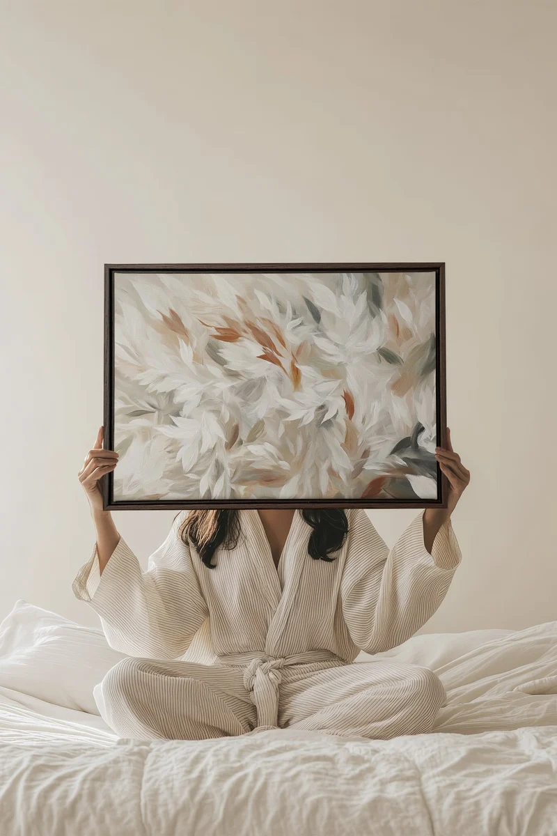SOUFFLE DE PLUMES, Oeuvre sur toile étirée