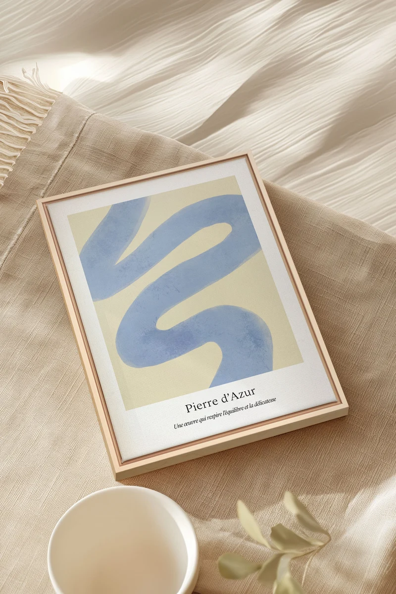 PIERRE D'AZUR, Oeuvre sur toile étirée