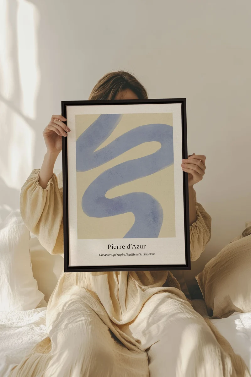 PIERRE D'AZUR, Oeuvre sur toile étirée