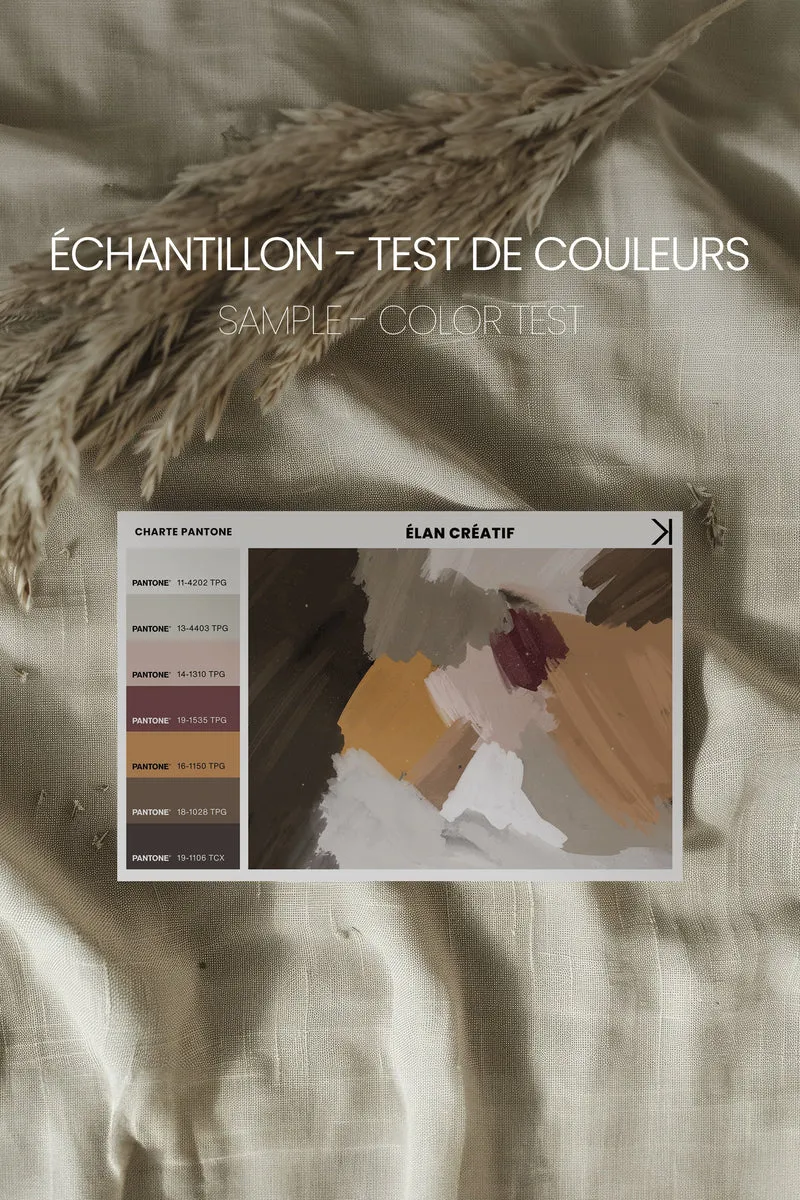 ÉLAN CRÉATIF, Oeuvre sur toile étirée