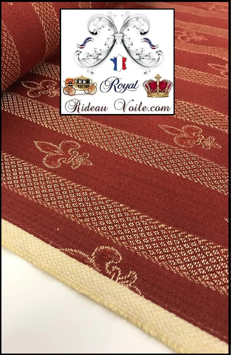 Tissu Fleur de Lys French textile furnishing interior Empire Jacquard upholstery fabrics