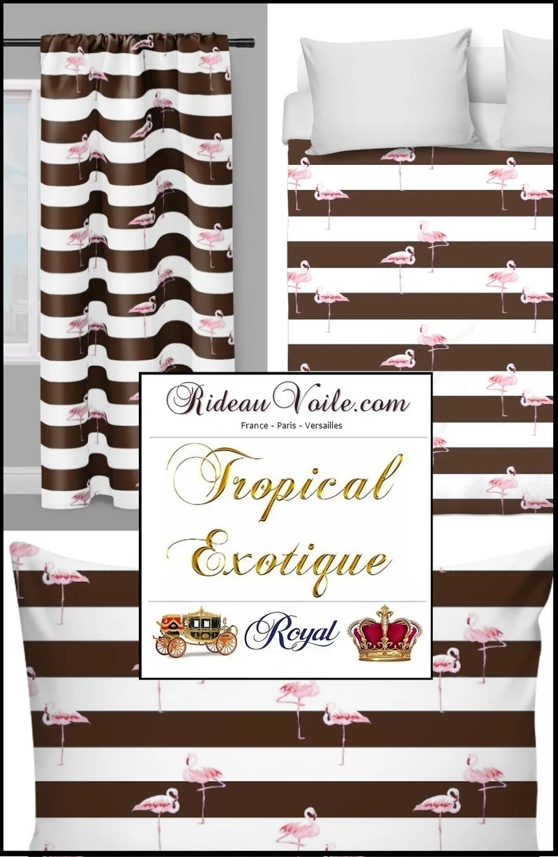 French editor Luxury interior house Tropical Exotic fabric tissu rideau mètre