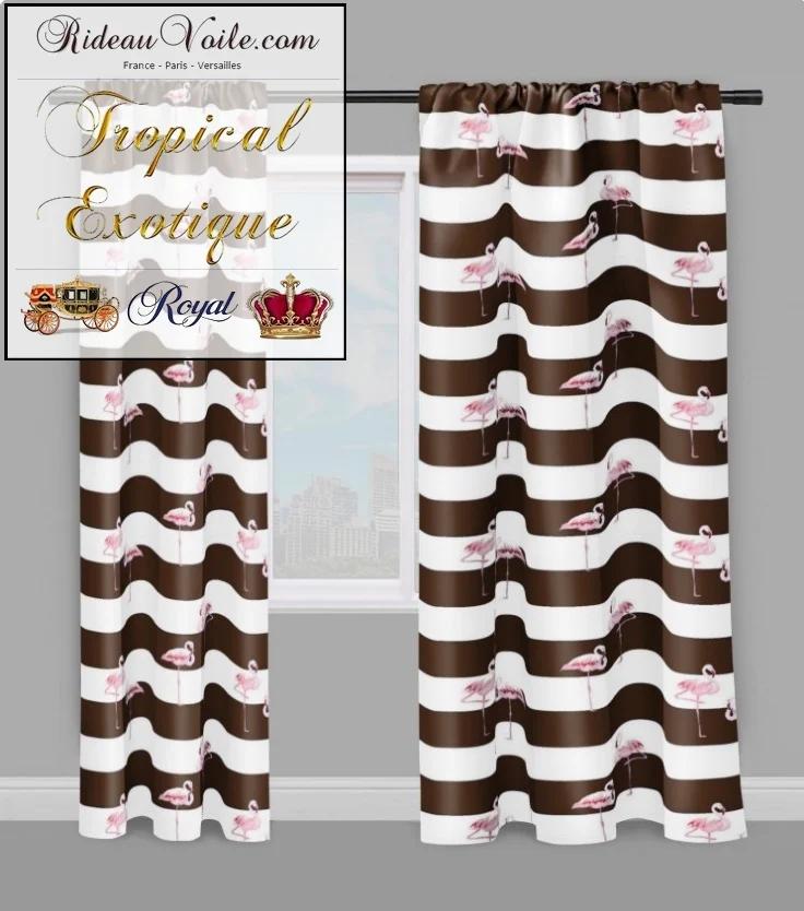 French editor Luxury interior house Tropical Exotic fabric tissu rideau mètre
