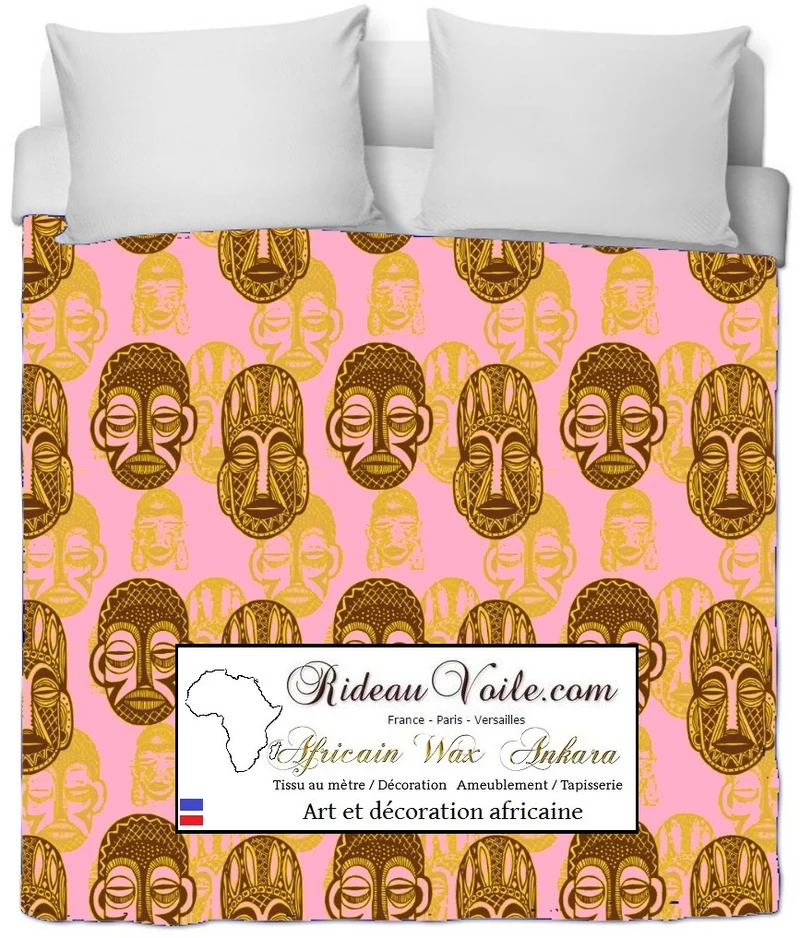 Tissu ameublement imprimé Africain au mètre rideau voilage couette tapisserie