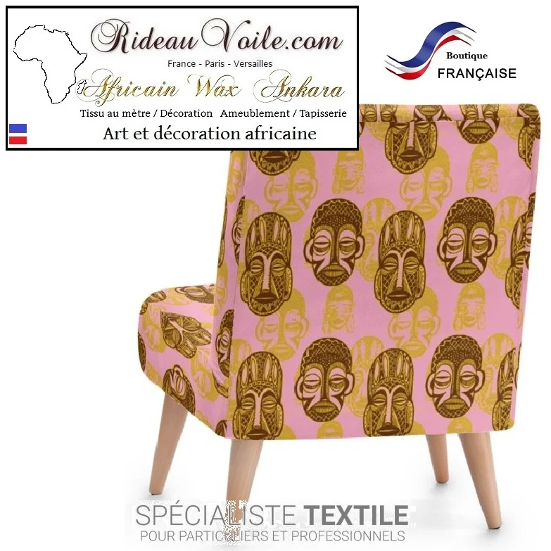 Tissu ameublement imprimé Africain au mètre rideau voilage couette tapisserie