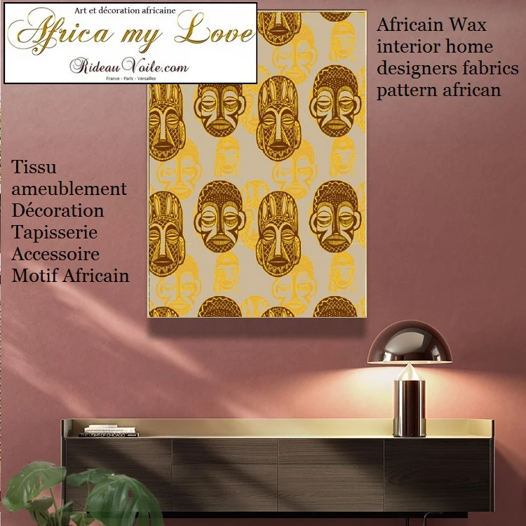 Tissu ameublement imprimé Africain mètre fourniture accessoire décoration rideau