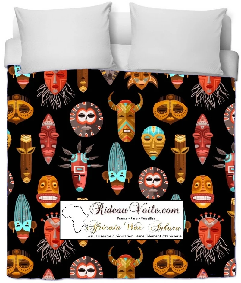 Tissu motif Africain ameublement mètre rideau African Interior Design Furniture Decor