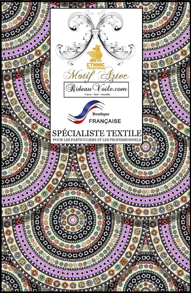 Tissu ameublement motif Kilim imprimé ethnique Aztèque mètre rideau coussin