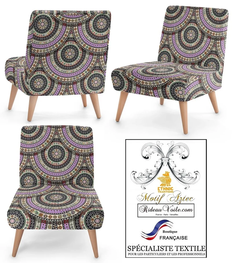 Tissu ameublement motif Kilim imprimé ethnique Aztèque mètre rideau coussin