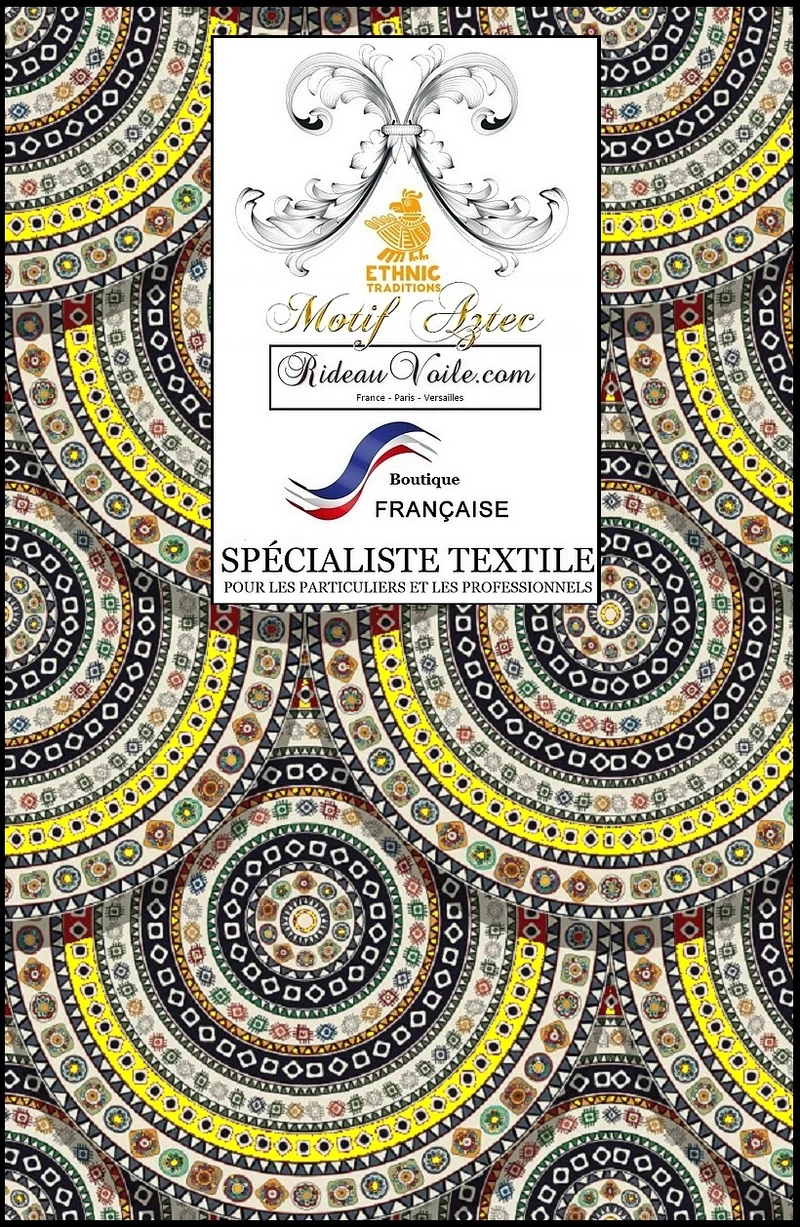 Tissu ameublement ethnique imprimé Aztèque mètre rideau coussin couette