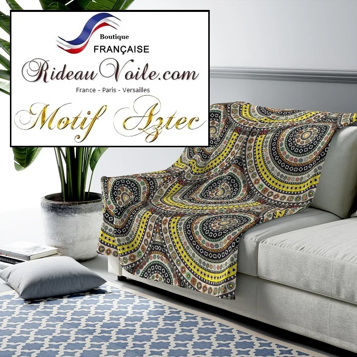 Tissu ameublement ethnique imprimé Aztèque mètre rideau coussin couette