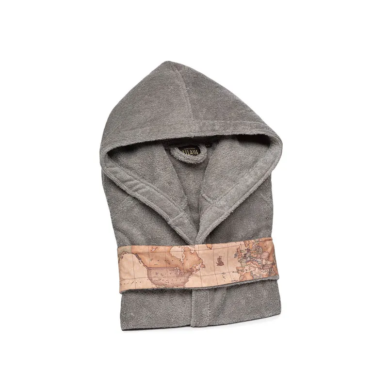 Accappatoio con Cappuccio Geo Classic in Cotone 480 gr/mq