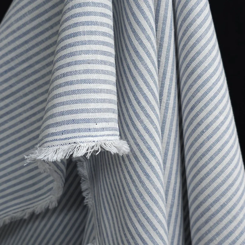 Tissu Essex en Lin et Coton Tissé Teint | Classic Wovens | Rayures | Robert Kaufman