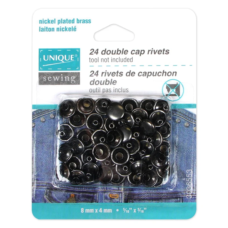 UNIQUE | Rivets de capuchon double | 8 mm x 4 mm