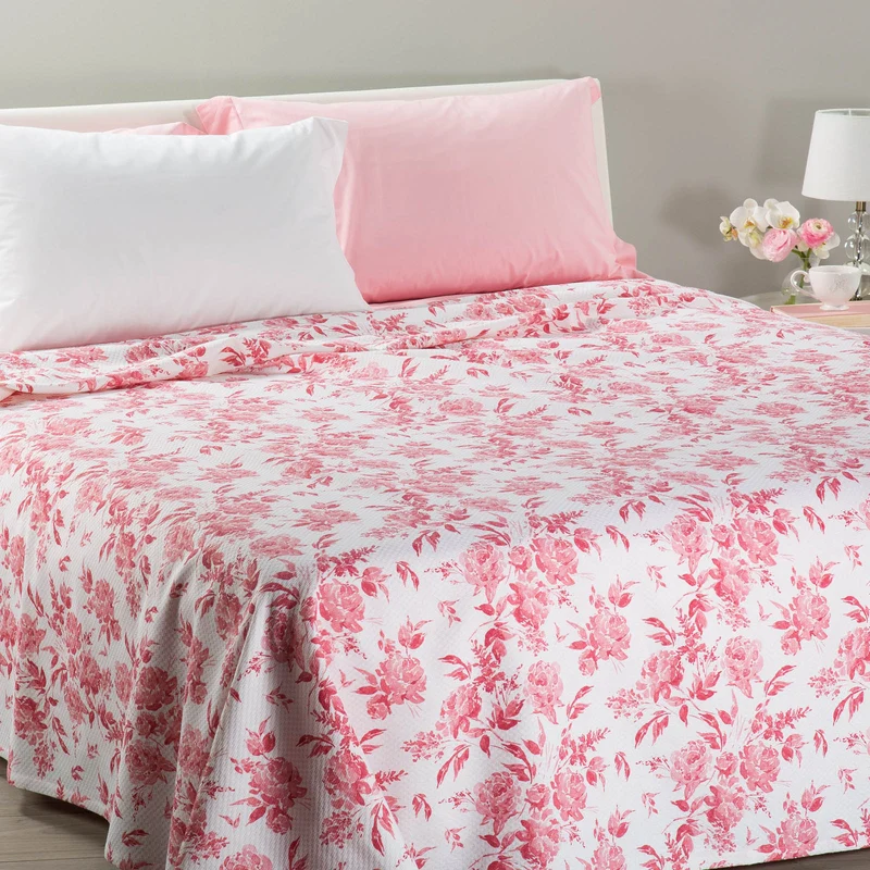 Lenzuola Copriletto in Cotone Floreal Caleffi Home Floreale