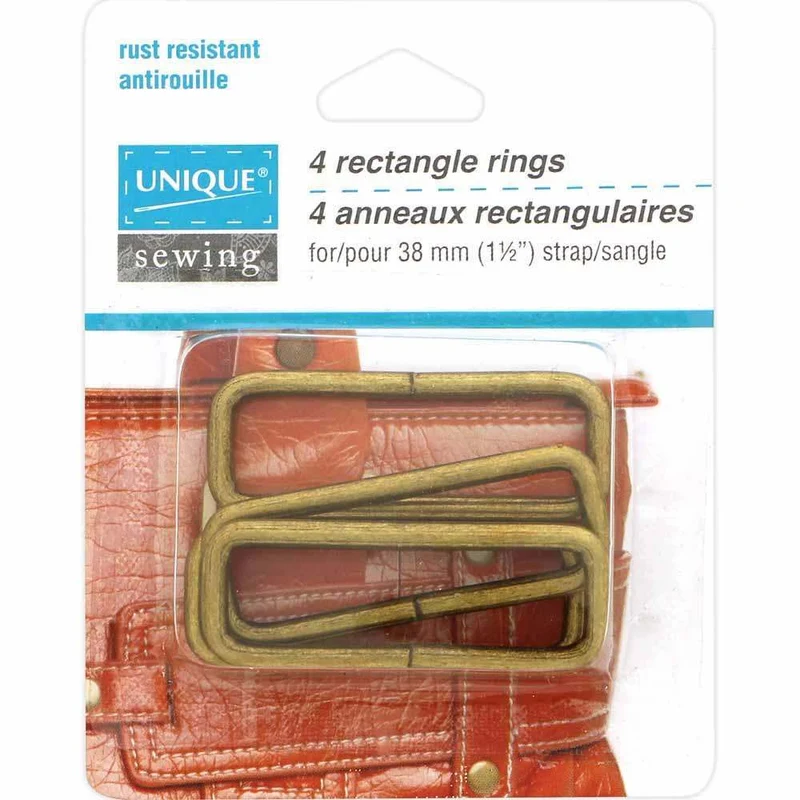 UNIQUE | Anneaux Rectangulaires | 38 mm (11⁄2″) | 4 pièces.